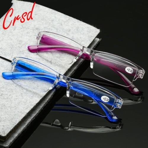 CDRS +1+1.5+2+2.5+3+3.5+4 Presbyopic Eyewear Portable Ultralight Presbyopia Eyeglasses For Men Women Square Reading Glassses