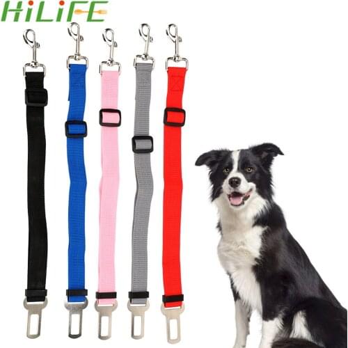 HILIFE Adjustable Car Pet Seat Belt Lead Clip Dog Supplies Dog Harness Safety Leash Puppy Car Seatbelt Pet Products