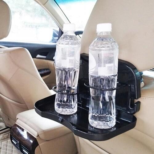 Folding Car Travel Back Seat Storage Table Drink Food Cup Tray Holder Stand Desk Travel Stowing Tidying Automobile Accessories
