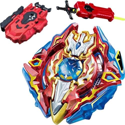 Sieg Xcalibur Xcalius Excalibur Spinning Top Burst STARTER w/ Launcher B-92 + LR RED Launcher and Sword Launcher