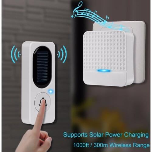 FORECUM Smart Wireless Door Bell No Battery Required Waterproof Electric Doorbells with EU/US/UK Plug