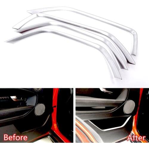 YAQUICKA 4Pcs/set Auto Car Interior Door Decor Strip Styling Trim Sticker For Land Rover Range Rover Evoque 2013-2016