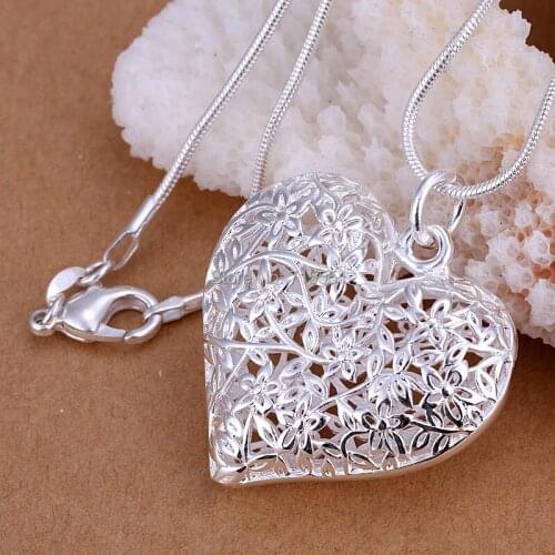 New Arrival, 925 Silver fashion jewelry , 925 silver necklace for women, heart pendant necklace,Romantic wedding jewelry