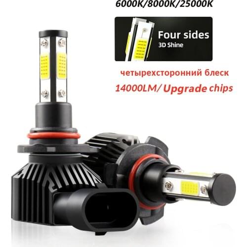 14000LM H7 H11 Led Headlight Bulb 360 Degree H1 H3 H4 LED H8 H9 9005 HB3 9006 HB4 Car Headlight 6000K Fog Light 6000K 2Pcs