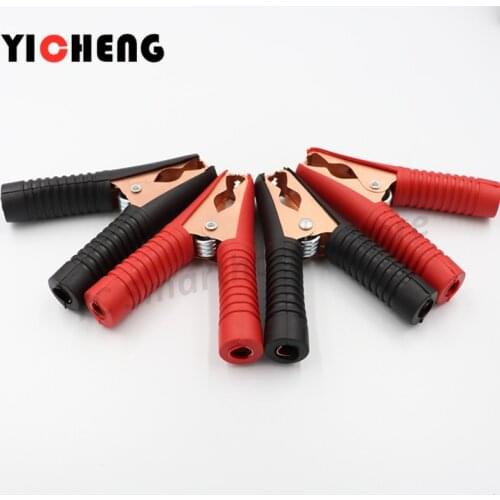 2Pcs red 2Pcs black 90MM Car battery fire clips High current alligator clips Large emergency battery clips Wire clips 100A