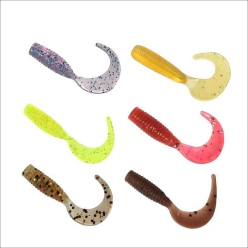 20pcs/lot Worms Soft Sea Minnow Fishing Lure Kit Trout Popper Swimbait Bass Fishing Soft Bait Worm Set Soft Baits Fishing Lures