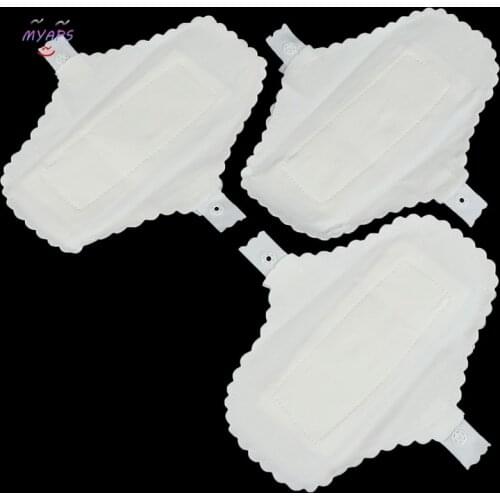 3pcs Soft Pads Napkin Washable Waterproof Panty Liners Thin Reusable Menstrual Cloth Sanitary Panties Feminine Hygiene