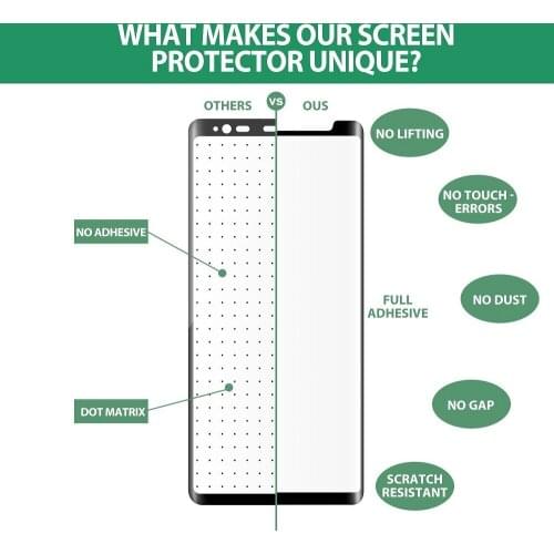 3D Full Adhesive S8 S9 plus Note 9 8 Tempered Glass For SAMSUNG galaxy S9 S8 plus Friendly Full Glue Screen Protector Film