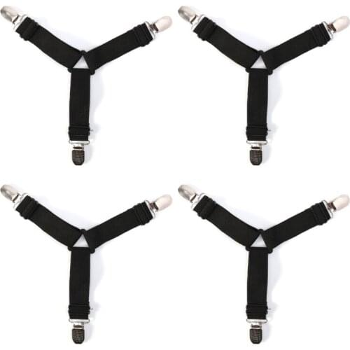 4Pcs Triangle Mattress Bed Sheet Clips Grippers Strap Suspender Fastener Holder L4MB