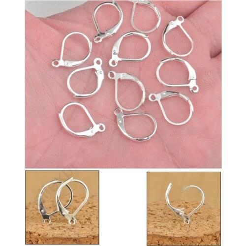 50pcs/lot 11x16mm Stainless Steel Ear Wires Hoop Earring Hooks Nickel Free For DIY Jewelry Findings Components Making