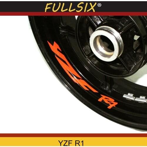 Seven colors 8X CUSTOM INNER RIM DECALS WHEEL Reflective STICKERS STRIPES FIT YAMAHA YZF R1 Free Ship