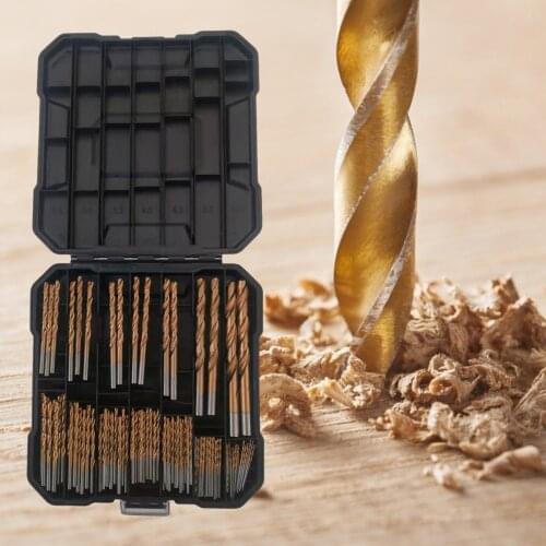 99pcs Titanium HSS Drill Bits 1.5mm-10mm Coated Stainless Steel HSS High Speed Drill Bit Set for Electrical Drill Set