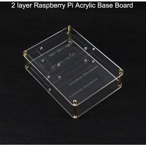 2 Layer Raspberry Pi Acrylic Mounting Plate 14.5 *10.5 cm for Breadboard ,GPIO Expension Board,RPI Board Raspberry Pi 4B/3B+/3B
