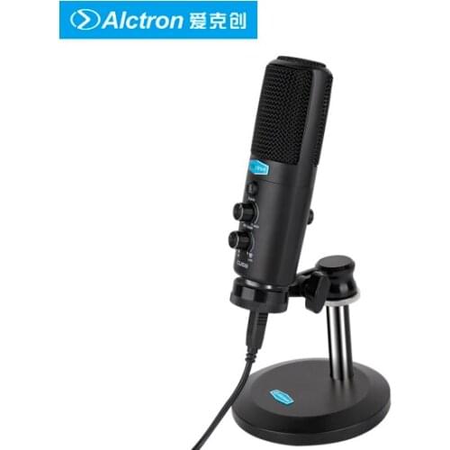 Alctron CU58 desktop condenser USB microphone used in broadcasting plug-and-play USB device for recording and broadcasting