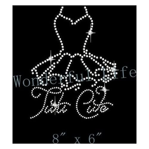 Free shipping Tutuu Cute Rhinestone Transfer Iron On Bling