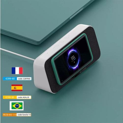 Xiaomi 30W Bluetooth Speaker 5.0 Wireless Charge For Mi 10 S20 iPhone 11 BT 5.0 Play Music with Fast Charging NFC support Mi AI