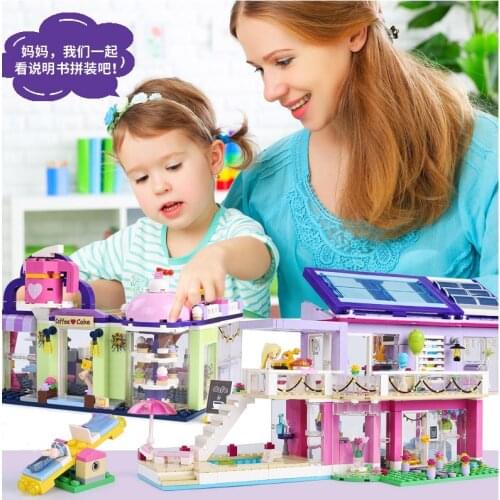 Marias cafe coffee cake shop Building Blocks Bricks Education Sets Toys for Girls Gift Compatible with Friends