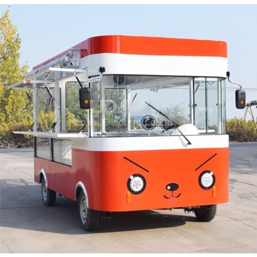 Custom Size Colorful Street Mobile Fast Food Truck Kitchen Food Kiosk
