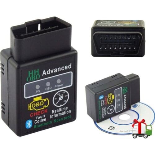 ELM327 Bluetooth V2.1 HH OBD Advanced OBD 2 II Car Fault Scanner Computer Diagnostic Scan Tool OBDII ELM 327 Decoder Detector