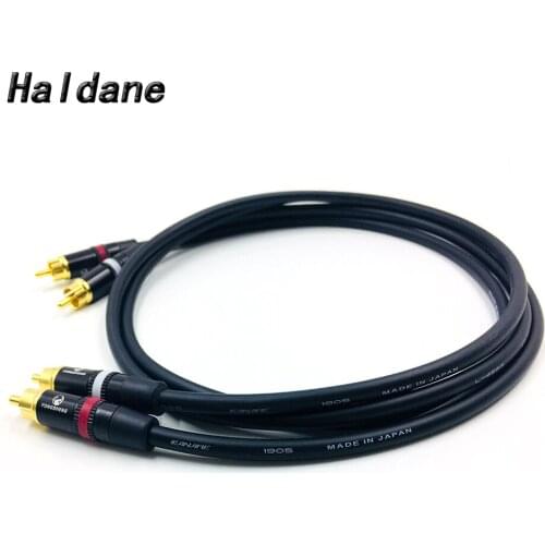 Haldane RCA Reference Interconnect Cable 2 RCA to 2 RCA Audio Cable with 7nOCC Single crystal copperr CANARE L-4E6S 1905 Cable