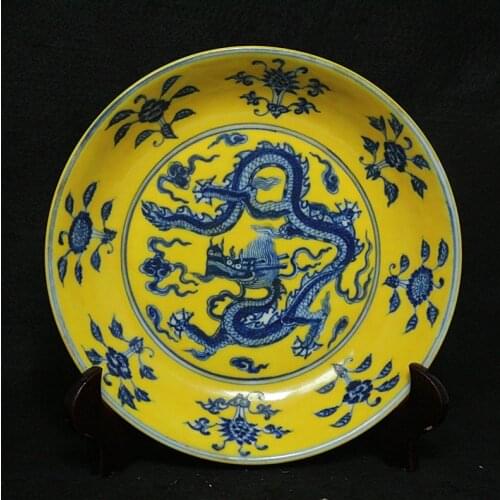 Oriental antique ming dynasty handmaded ceramic porcelain plates for decorative and display
