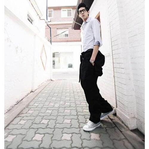 Autumn and winter new mens personality fashion alternative large size jumpsuit zipper jumpsuit large size tooling casual trouse