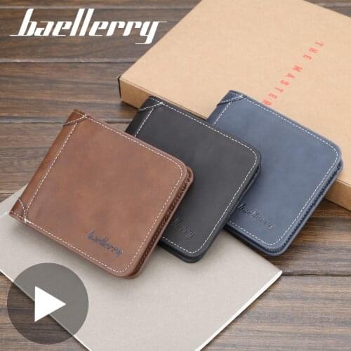 Short for Men Wallet Male Purse Card Holder Money Bag Small Partmone Vallet Walet Cough Brieftasche Portofele Gamanese Gamanese