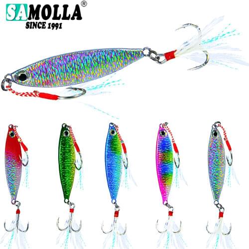 Metal Jig Fishing Lure Bass Fishing Jigs Weights 7-30g Holographic Trolling Saltwater Lures Isca Artificial Fish Tackle Pike