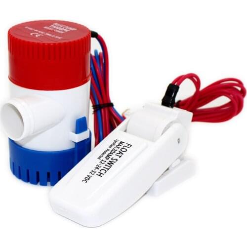 500GPH dc 12v mini boat bilge pump with automatic float switch kayak rule water electric 500 gph volt manual marine 12 v volt