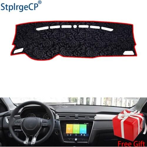 Latest Rose Pattern Non-slip Car Dashboard Cover Dash Mat Pad DashMat ANti-UV Car Sticker for ROEWE I5 EI5 2018 2019 Car Styling