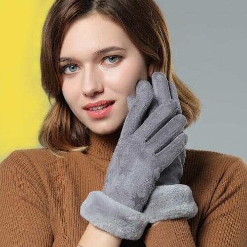 2020 New Fashion Women Winter Gloves Autumn Female Touch Screen Mittens Cute Furry Warm Full Finger Mitts Outdoor Sports Driving