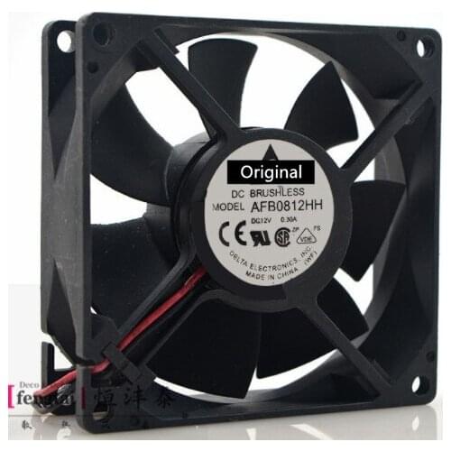Original 100% working AFB0812HH 8CM 80MM 80*80*25MM 8025 DC 12V 0.30A Server Inverter Cooling fan