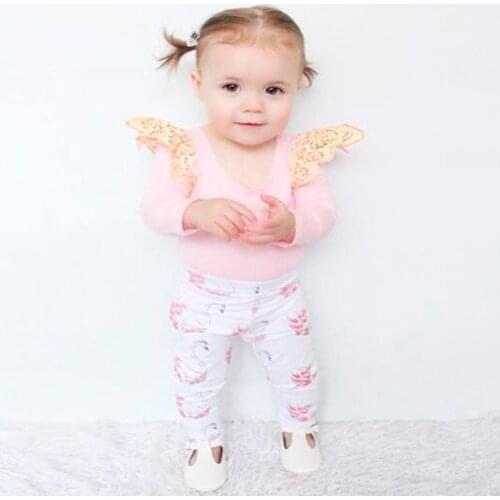 Autumn Baby Girl Clothes Sets Infant Newborn Baby Cotton Baby Girl Clothing Set 2pcs Suit T-Shirt+Pants Baby Fashion
