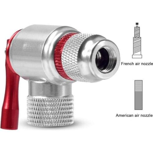 Portable Mountain bike CO2 cylinder pump Gas Nozzle Bicycle Fast Inflator Inflatable Head Adapter Riding Emergency Accessories