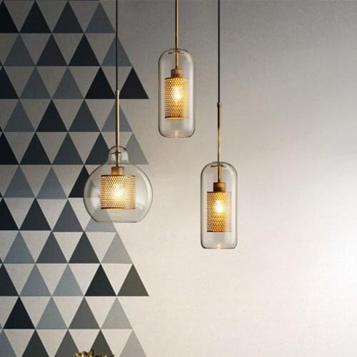 Industrial Pendant Lights Loft Led Glass Ball Hanging Lamp Dining Room Industrial Decor Kitchen Fixtures Suspension industrial
