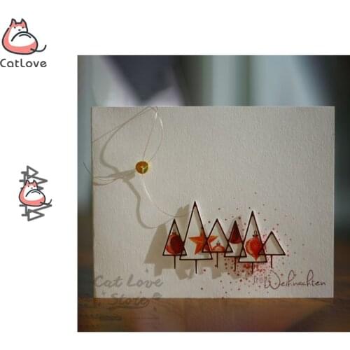 Christmas Woods Tree Metal Cutting Dies Scrapbooking Stencil Die Cuts Card Making Decorative Craft Embossing New Dies For 2019