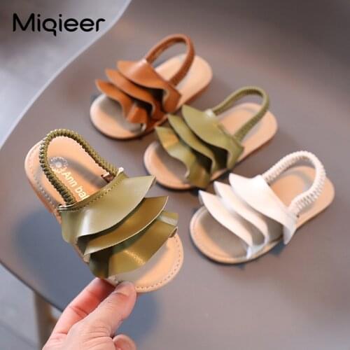 Fashion Girls Princess Sandals Summer Children Sandals Soft Jelly Bottom Anti-slip Breathable Open Toe Lace Party Dance Shoes