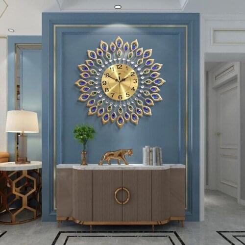 Light Luxury Clock Living Room Wall Clock Wrought Iron Creative Decorative Clock Fashion Electronic Alarm Clock Quartz Clock