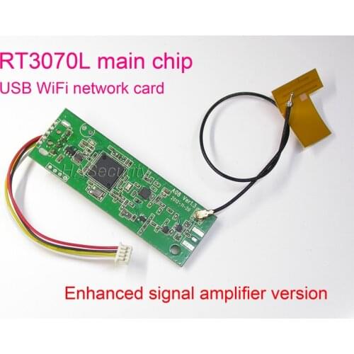 Enhanced WiFi module RT3070L RT3070 USB network card, Extra signal amplifier chip, for CCTV IP camera + small FPC type antenna