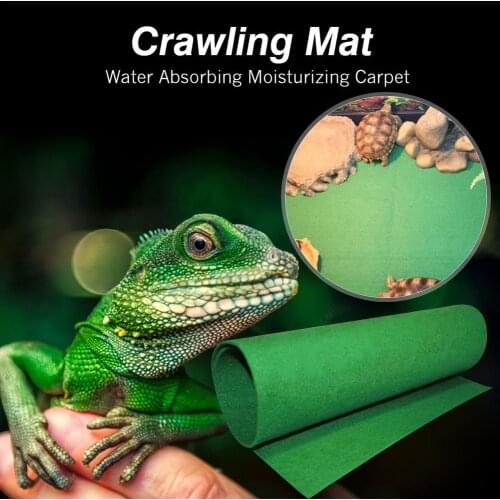 Waterproof Reptile Cushion Moisture-proof Mat Warm Tortoise Pad Pet Sleeping Cushion Green Felt Reptile Mat Reptile Supplies