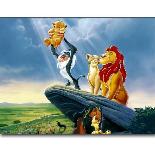 YWZSH 5D Diamond Painting Lion Diamond Embroidery Cartoon Full Drill 3D DIY Mosaic Diamond Decor Rhinestones Needlework