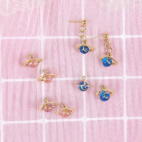 10pcs Acrylic Three-dimensional planet Alloy Nacklace Pendants Fit Bracelet Findings Pendants Charms For Jewelry Making