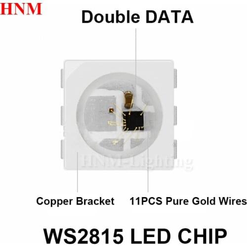 12V WS2815B LED Chip;5050 SMD RGB Pixel Digital Adressable Full Color LED Chips;6pins with WS2815 IC Built-in;SOP-6;1000PCS/bag