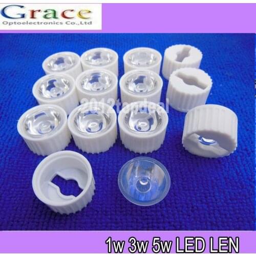 20pcs 90degrees led Lens for 1W 3W 5W Hight Power LED with 20mm White holder free shipping