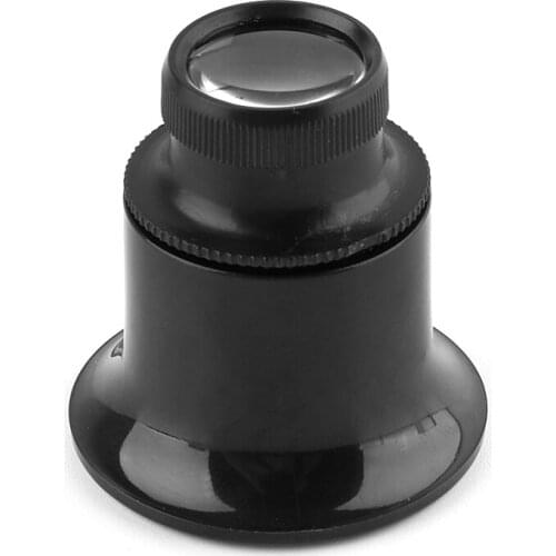 20X Jeweler Watch Magnifier Tool Monocular Magnifying Glass Loupe Lens Black