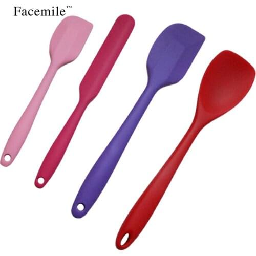 4Piece/set Heat Resistant, Seamless, Non Stick, Dishwasher Silicone Spatula Set Baking Pastry Spatulas Fondant Cake Decor ZH047
