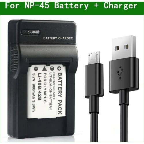 NP-45 NP-45A NP-45B NP-45S Digital Camera Battery + Charger for Fujifilm FinePix XP90 XP120 XP130 Z100fd Z10fd Z110 Z250fd