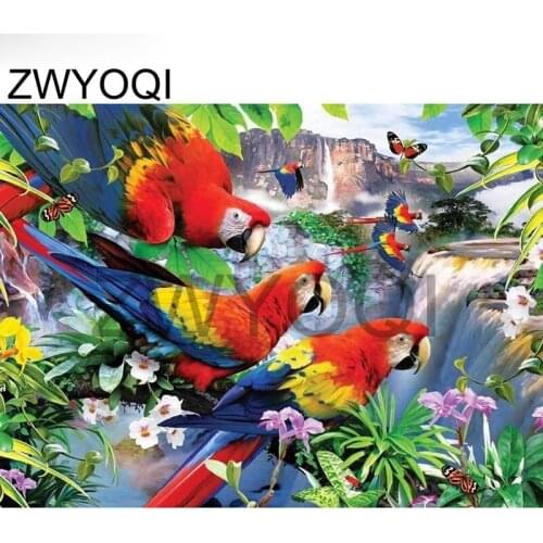 DIY 3D Diamond mosaic bird leafFull Square Diamond painting Cross stitch bird scenery Full Round Diamond embroidery bird scenery