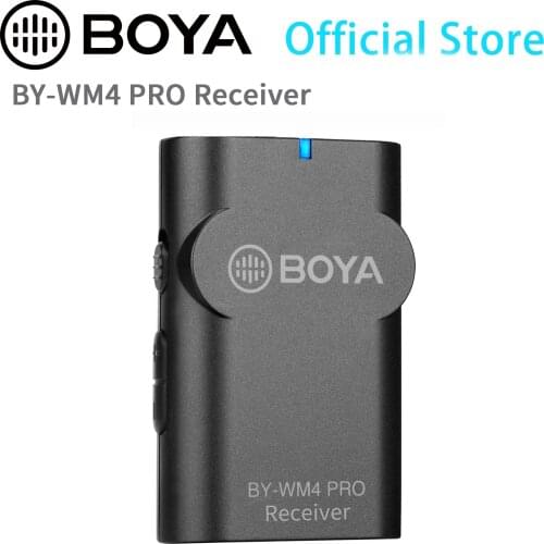 BOYA BY-WM4 PRO 2.4Ghz wireless Receiver compatible with smartphones, DSLR cameras, consumer camcorders, PCS etc