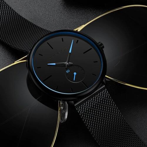 CRRJU Fashion Mens Watches Ultra Thin Quartz Watch Men 2020 New Casual Mesh Belt Waterproof Stylish Watches Relogio Masculino